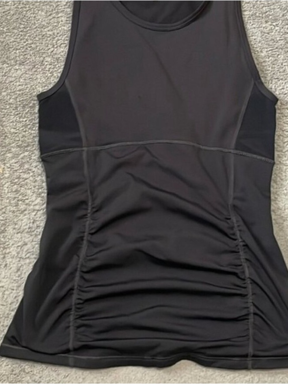 Black Women's Ruched Performance Tank Top
